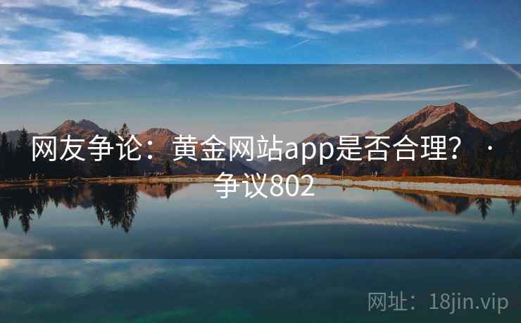 网友争论：黄金网站app是否合理？ · 争议802