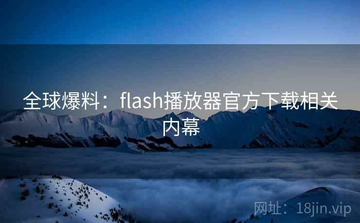 全球爆料：flash播放器官方下载相关内幕  第2张